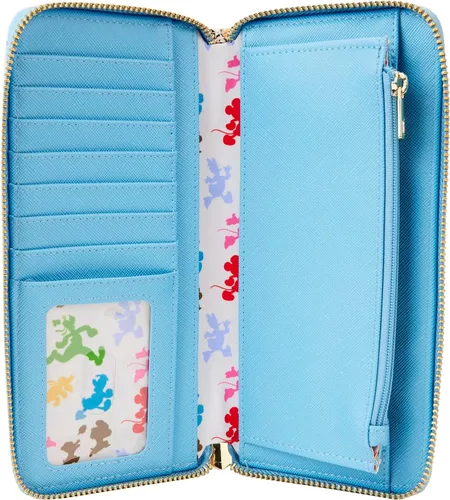 Vista 3 de Loungefly Disney Mickey Mouse Friends - Mini mochila para adelante y hacia atrás, Azul, Cartera de embrague