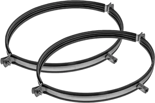Vista 21 de Vent Systems Abrazadera de tubo de 8 pulgadas – Abrazaderas de conducto de acero galvanizado de alta resistencia con forro de goma para reducción