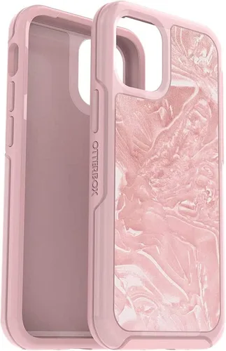 Vista 7 de OtterBox Symmetry Clear Series - Funda para iPhone 12 Mini, embalaje no minorista, Enigma (negro/Enigma Graphic)