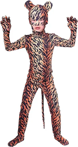 Vista 4 de Chendvol Kids Spandex Cheetah Leopard Halloween Costume Bodysuit