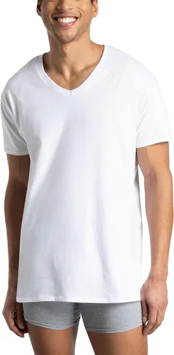 Vista 2 de Fruit of The Loom Camisetas con cuello en V para hombre, absorben