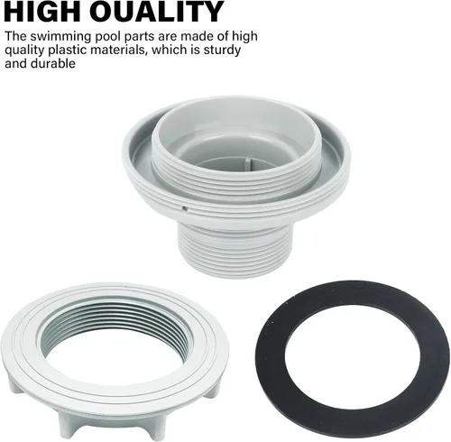 Vista 3 de Kit de arandela de tuerca de conector roscado para piscina 10744 10256 10255 para Intex sobre el suelo, pieza de repuesto para conector de manguera