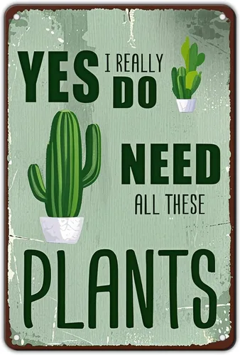 Vista 21 de Cartel de metal con diseño de cactus No Pricks Allowed de 8 x 12 pulgadas para decoración de pared