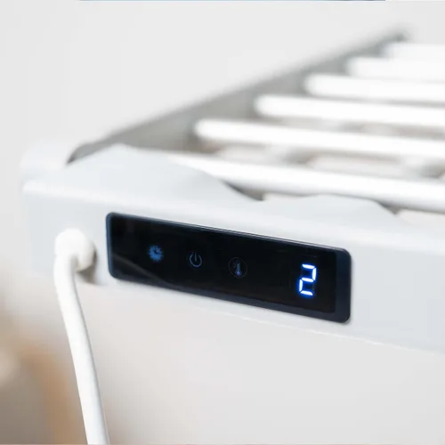 Vista 6 de Tendedero Eléctrico Plegable con Alas, Pantalla Táctil, Temporizador y Control de Temperatura Warmmat InnovaGoods 230 W 20 Barra