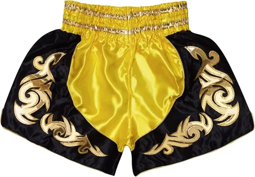 Vista 3 de SIAMKICK Pantalones cortos de Muay Thai para niños (4 años a 10 años), boxeo, kickboxing, artes marciales mixtas para niños y niñas