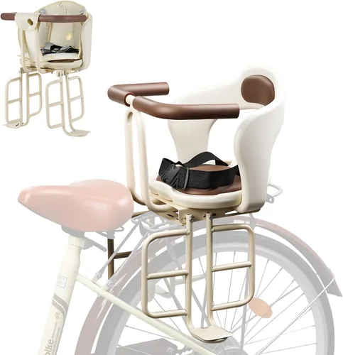 Vista 10 de Asiento trasero de bicicleta para niños, asiento trasero de bicicleta para niños, asiento de bicicleta para adultos para bebés de 6 meses a 6 años