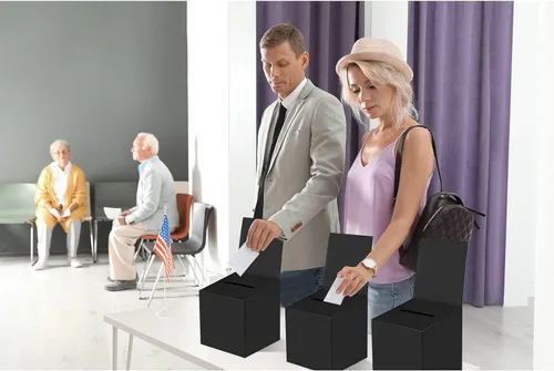 Vista 5 de 24 paquetes de cajas de sorteo, caja de votación, caja de sugerencias con ranura, 15.24 x 15.24 x 15.24 cm, cajas de cartón para sorteos con ranura