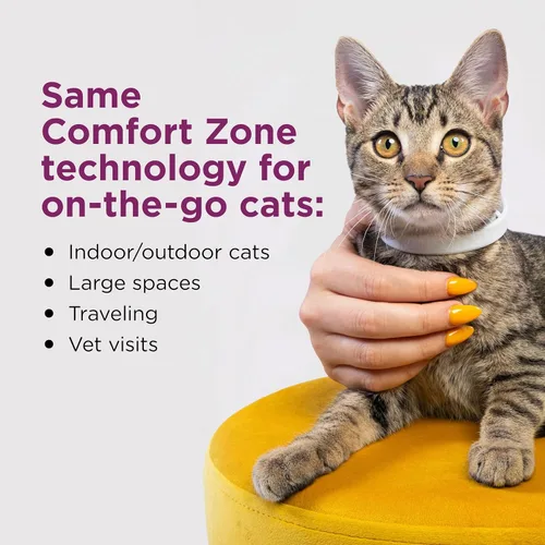Vista 3 de Comfort Zone Paquete de ahorro de collar calmante para gatos: 2 collares calmantes de 30 días para 60 días de calma; las feromonas para gatos ayudan