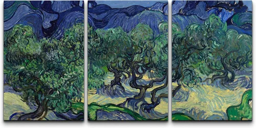 Vista 28 de wall26 Lienzo enmarcado para pared, juego de arte con flores de almendra de Vincent Van Gogh, naturaleza, ilustraciones de área silvestre, bellas