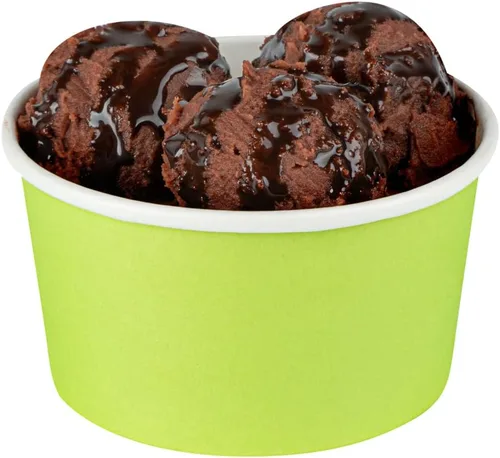 Vista 39 de Restaurantware Coppetta - Vasos de postre de 3 onzas, 50 tazas desechables para helado, tapas se venden por separado, cuencos de papel a cuadros
