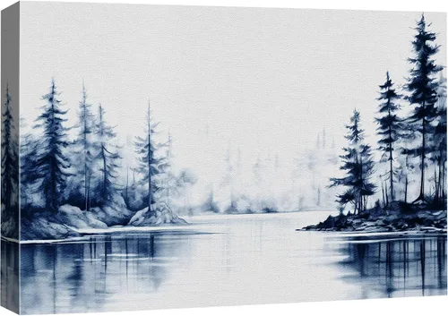 Vista 27 de SIGNFORD Lienzo impreso para pared, árboles de abedul dorados de otoño, bosque, decoración de guardería, paisaje decorativo, relajante, tranquilo