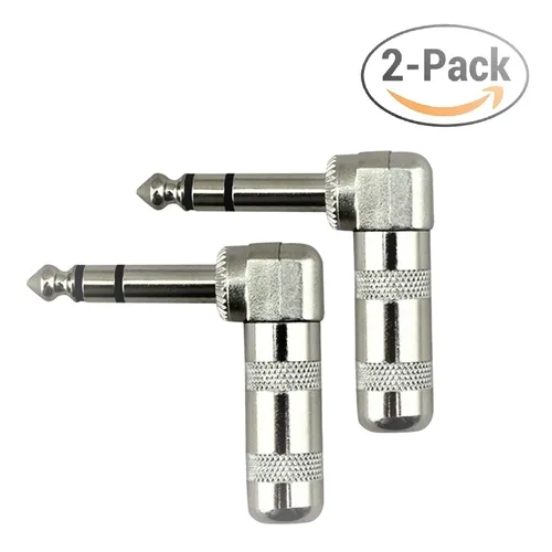 Vista 2 de Enchufes de audio de 1/4 "0.250 in enchufe TRS macho de 1/4 pulgadas Tipo de soldadura Enchufe estéreo Conector de diseño de ángulo recto