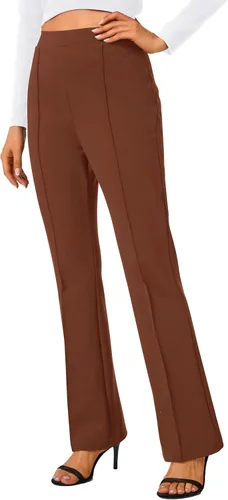 Vista 72 de Urban CoCo Pantalones de trabajo elásticos con corte de bota, pantalones de yoga pequeños para oficina casual