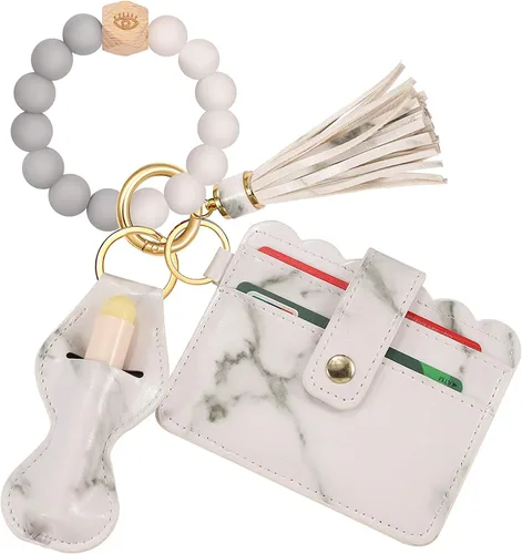 Vista 37 de BVGA Pulsera llavero de pulsera de silicona para mujer