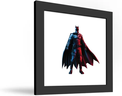 Vista 2 de Gallery Pops DC Comics The Batman - Arte de pared de Batman, versión enmarcada negra, 12 x 12 pulgadas