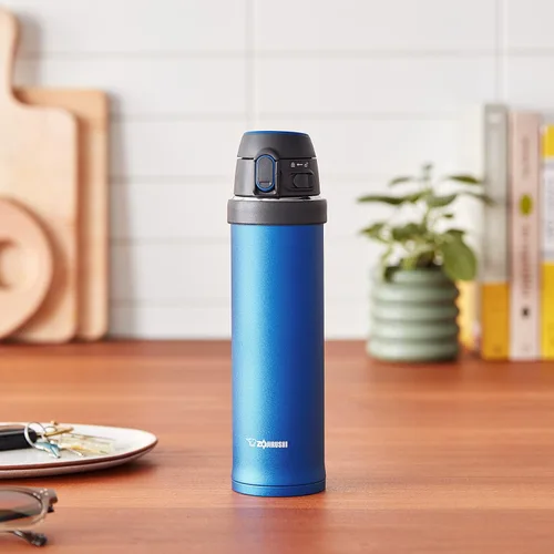 Vista 5 de Zojirushi SM-QHE60AK, Flip-and-Go - Taza de acero inoxidable, color azul cobalto, 1 unidad, 20 onzas (paquete de 12)