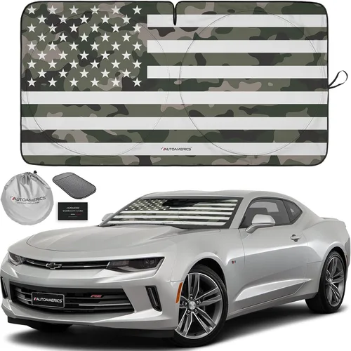 Vista 77 de Parasol de Parabrisas de Una Pieza - Parasol Cromado Líquido Plegable para Ventana Delantera de Auto para Carros SUV Camión - Protector Visor