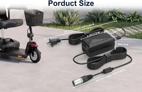 Vista 6 de Cargador de batería eléctrico de la vespa 24V 2A para la vespa