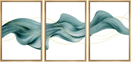 Vista 16 de SIGNWIN Lienzo enmarcado para pared, juego de arte dramático de cielo tormentoso, ilustraciones de paisaje nuboso Moody, arte moderno decorativo