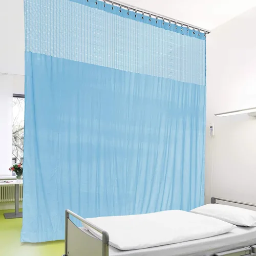 Vista 9 de cololeaf Cortina divisora de habitación de 5 pies de ancho x 7 pies de alto con ojales de níquel para hospital, clínica médica, spa, laboratorio