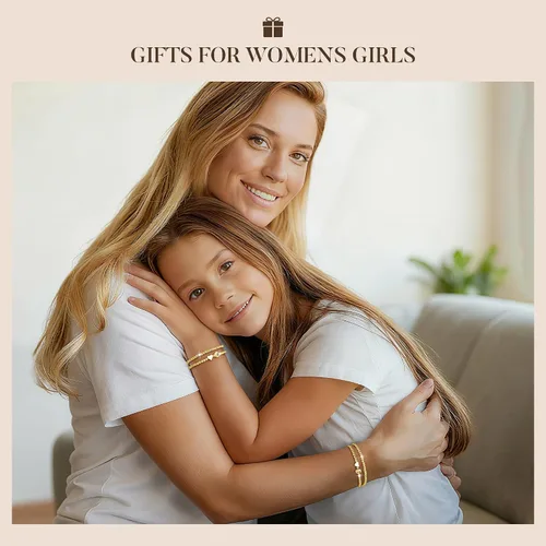 Vista 5 de Ursteel Pulsera de corazón con inicial para mujer, delicada, chapada en oro de 14 quilates, pulseras de cuentas para mujer, joyería de corazón