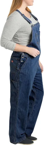 Vista 4 de Dickies Babero de mezclilla de talla grande para mujer Azul