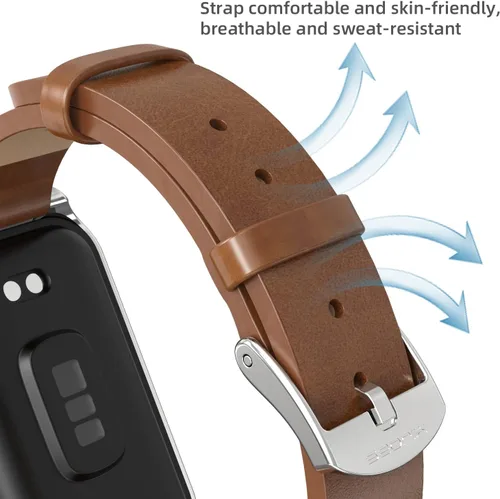 Vista 6 de Strap for Amazfit Band 7 Microfiber Leather Replacement Strap Watch Wrist Band Smart Bracelet Accessories for Amazfit 7 Fit
