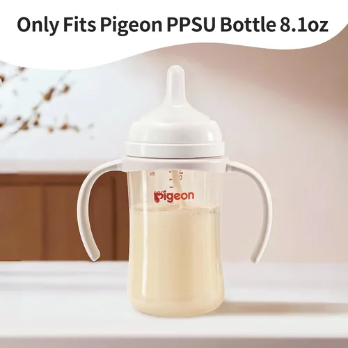 Vista 7 de PIGEON Asas para Biberón de Bebé Botellas PPSU 8.1 Oz, Fácil de Sostener para las Manos del Bebé, 1 Paquete (Gris) Fácil de sostener