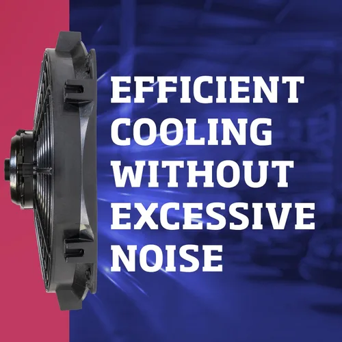 Vista 6 de Flex-A-Lite S-Blade - Ventilador eléctrico reversible (394), accesorios para automóvil, 14 pulgadas, color negro