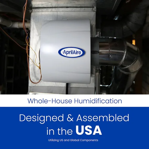 Vista 4 de AprilAire 500M Humidificador para toda la casa, humidificador manual y compacto para conectar al sistema de ventilación, humidificador de gran