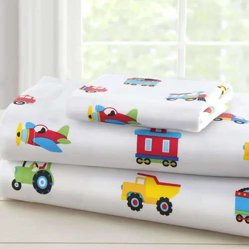 Vista 12 de Wildkin - Juego de sábanas 100% algodón para niños – Sábanas suaves y acogedoras - Dinosaurio Land