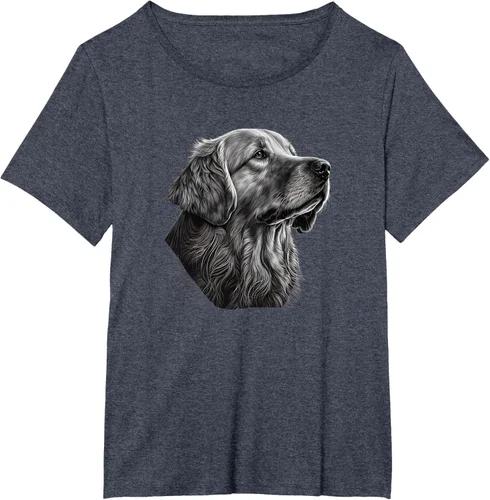 Vista 53 de Camiseta divertida Golden Retriever, Negro