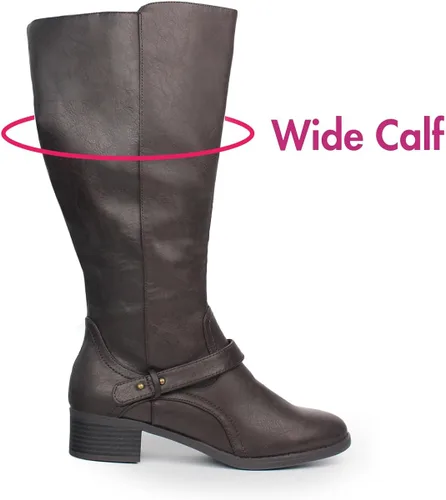 Vista 2 de Hawkwell Botas de equitación hasta la rodilla con cremallera doble para mujer