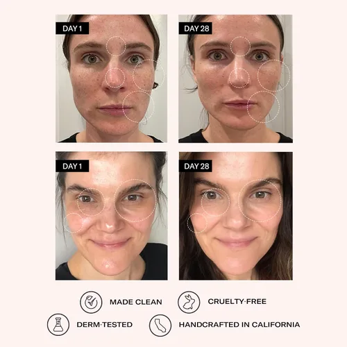 Vista 5 de Odacite Suero facial iluminador con vitamina C y hialurónico – Suero facial antienvejecimiento dirige la pérdida de firmeza y manchas oscuras