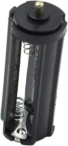 Vista 2 de Soporte De Batería Cilíndrico Estuche De Almacenamiento De Batería Para 3 x 1.5V AAA Baterías Linterna Antorcha Negro - (6 Pcs)