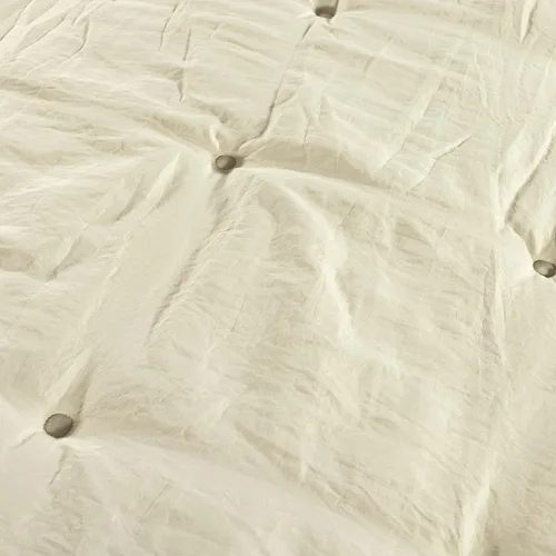 Vista 2 de Lush Decor Alfombra de juego cuadrada para bebé con borde, 36 x 36 pulgadas, neutro