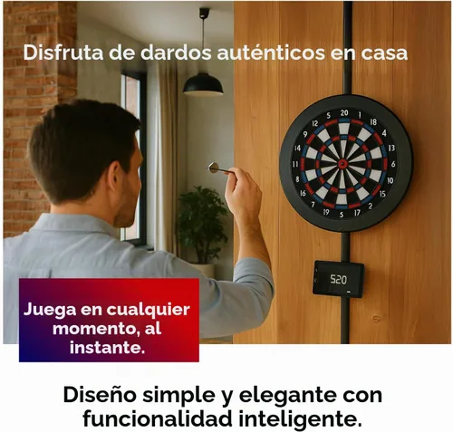 Vista 5 de DARTSLIVE Tablero de dardos electrónico para el hogar, compatible con Bluetooth para juego en línea, para dardos de punta suave, tablero de dardos