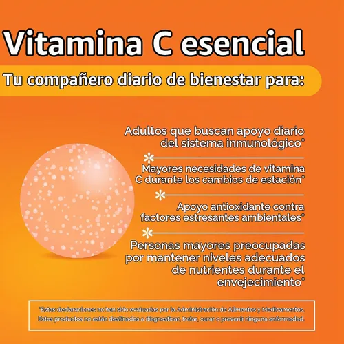 Vista 3 de 21st Century Vitamina C 500 mg Tabletas masticables, Naranja, 110 unidades Vitamin C 500 mg Chewable with Natural Orange Flavor, Daily Immune &