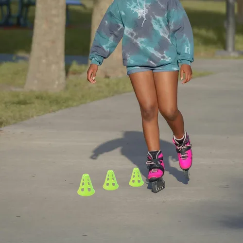 Vista 6 de BESPORTBLE 20pcs Mini Conos De Plástico Entrenamiento Agilidad Entrenamiento Conos De Fútbol Marcado De Campo Para Fútbol Baloncesto Patinaje Niños