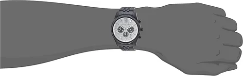 Vista 3 de Michael Kors - Reloj cronógrafo Lexington de acero inoxidable Esfera negra