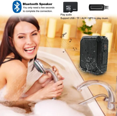 Vista 3 de Amplificador de voz con micrófono de solapa/micrófono auriculares-18 W IPX5 impermeable megáfono altavoz sistema Pa, micrófono portátil Bluetooth