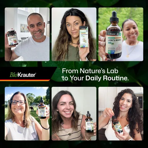 Vista 6 de BIO KRAUTER® Suplementos de Ashwagandha – Gotas líquidas pura Ashwagandha vegana para mujeres y hombres, 685 mg por porción, 2 onzas líquidas