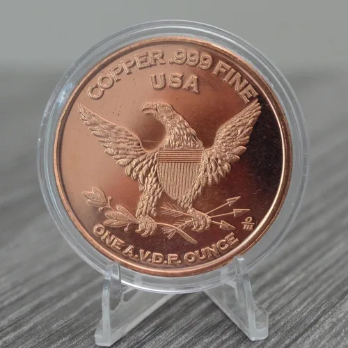 Vista 4 de Apatosaurio Dinosaurio Prehistórico - 1 onza.999 cobre puro redondo coleccionable de 39mm moneda de desafío en cápsula - COA de Heavenly Metals