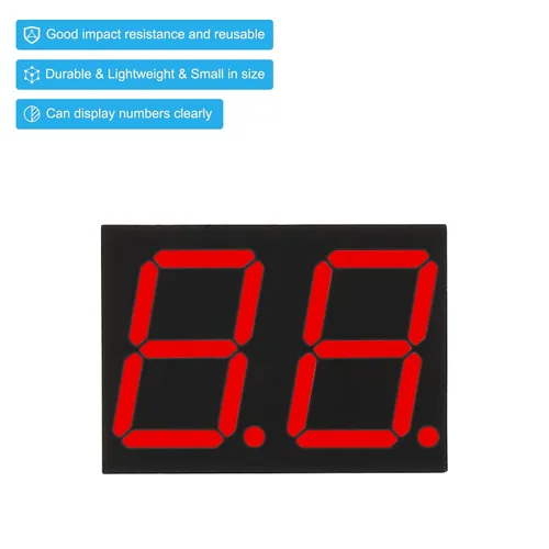 Vista 5 de PATIKIL Tubo digital con pantalla LED, paquete de 5 unidades de cátodo común 7 segmentos 10 pines 2 bits 2.1 V módulo de pantalla LED para placas