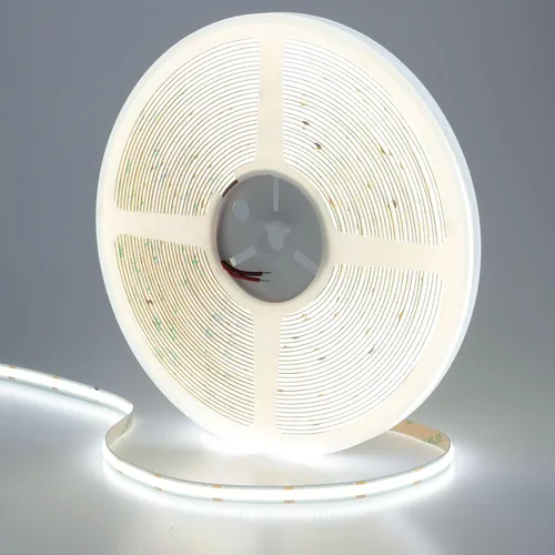 Vista 11 de Tira de luz LED COB DC de 24 V, blanco natural, 4000 K, 2400 LED, 16.4 pies, CRI 93+ 4500 lm, brillo uniforme, flexible, IP20, no impermeable, cinta