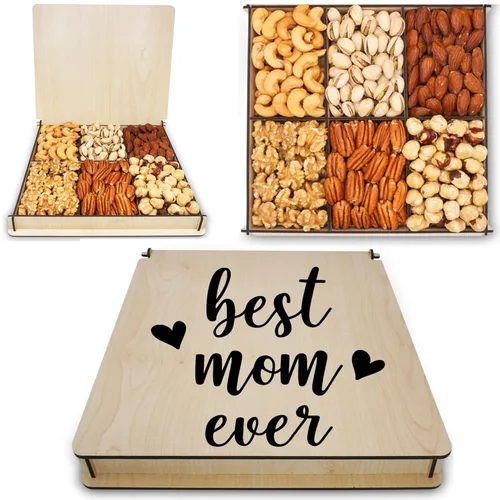 Vista 10 de Cestas de regalo de frutos secos gourmet de feliz cumpleaños para novios y novias – Mejores amigos – Cestas de regalo gourmet para esposo esposa