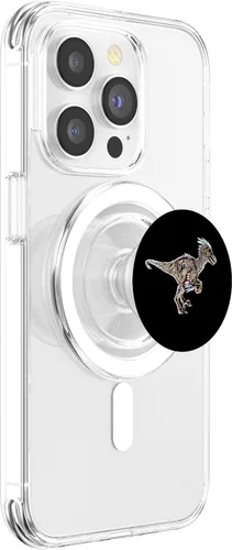 Vista 3 de Velociraptor Raptor Dinosaur PopSockets MagSafe PopGrip for iPhone