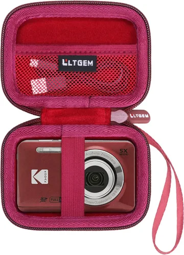 Vista 10 de LTGEM - Funda compatible con cámara digital Kodak PIXPRO Friendly Zoom FZ55 de 16 MP, color negro