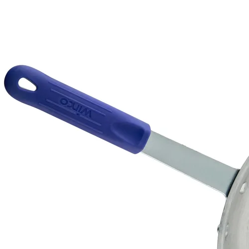 Vista 6 de Winco Sartén/Sartén para freír de aluminio de grado comercial, acabado natural con mango de toque frío, 14 pulgadas