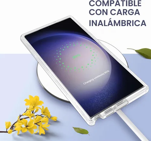 Vista 9 de ULAK Funda transparente para Galaxy S23 Ultra, resistente a prueba de golpes, funda de TPU suave, funda protectora transparente para Samsung Galaxy